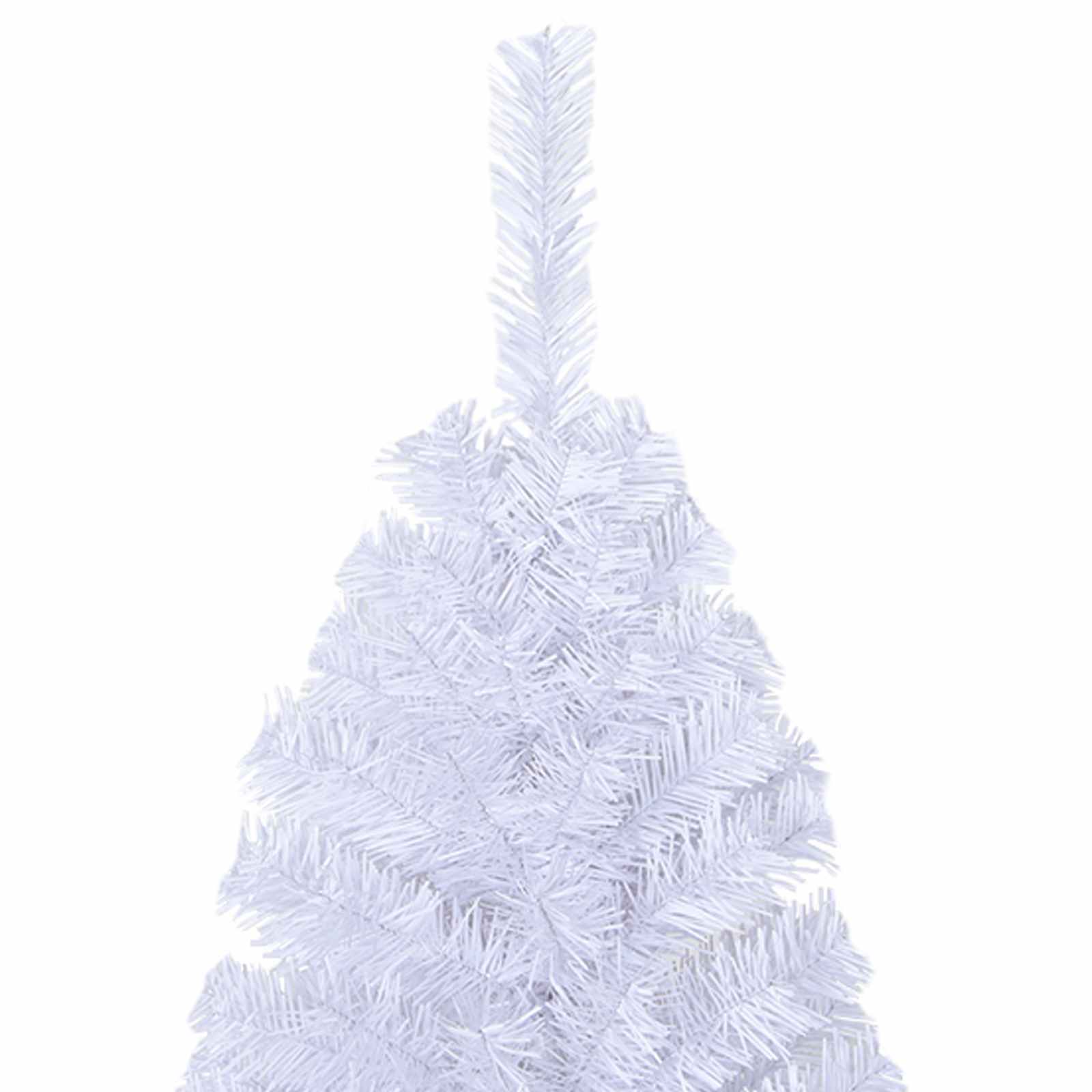 vidaXL Künstlicher Weihnachtsbaum Weiß 120 cm PVC und Stahl