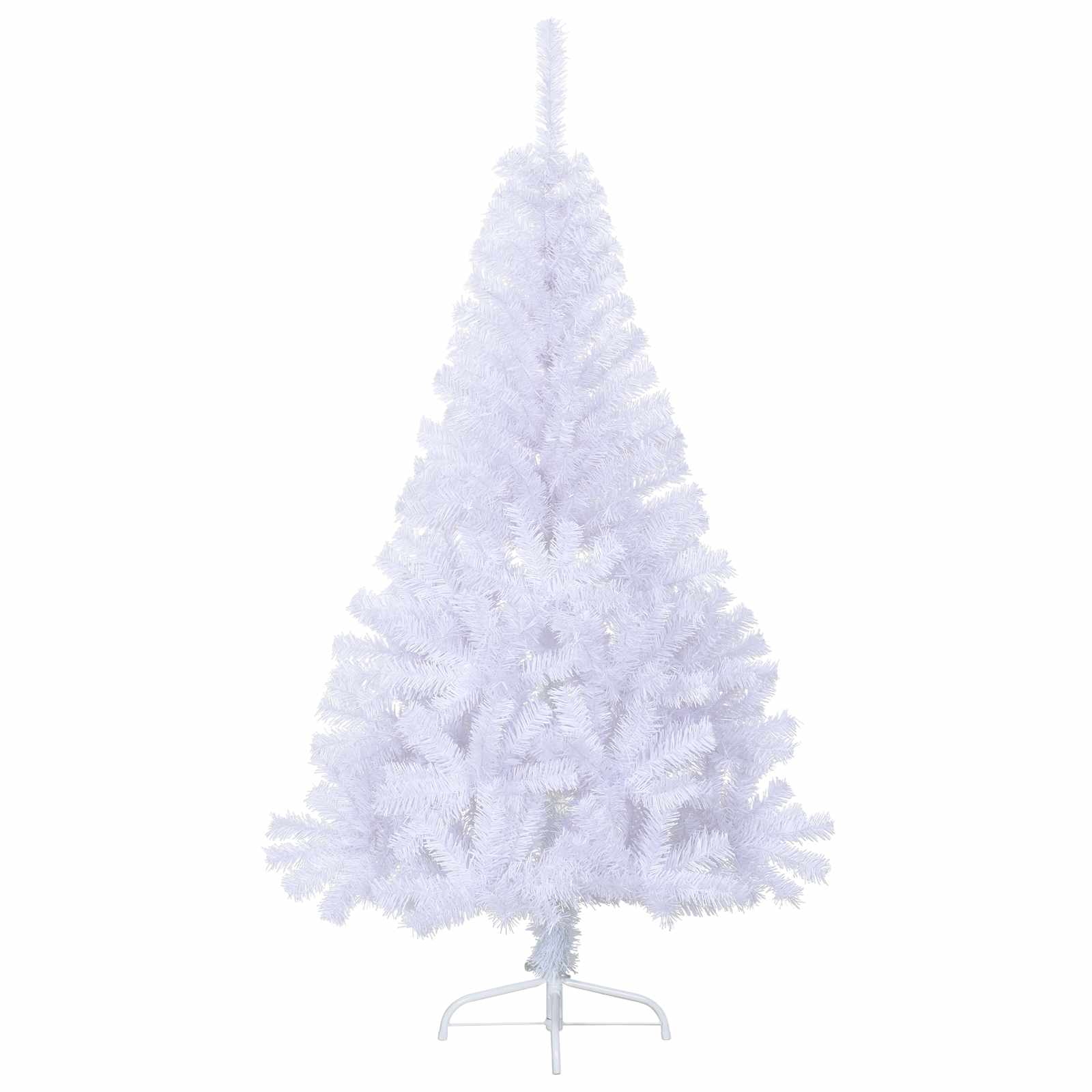 vidaXL Künstlicher Weihnachtsbaum Weiß 120 cm PVC und Stahl