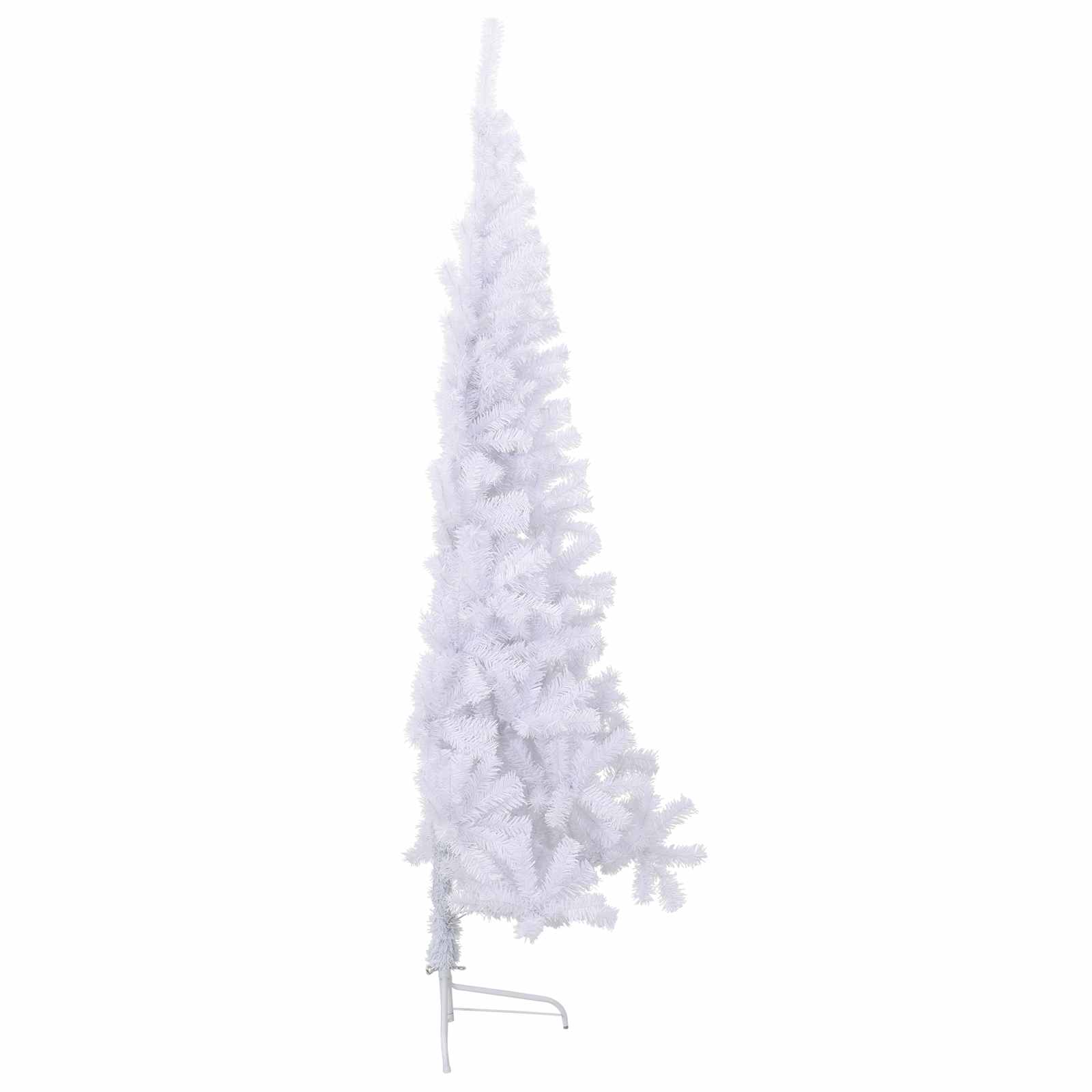 vidaXL Künstlicher Weihnachtsbaum Weiß 240 cm PVC und Stahl