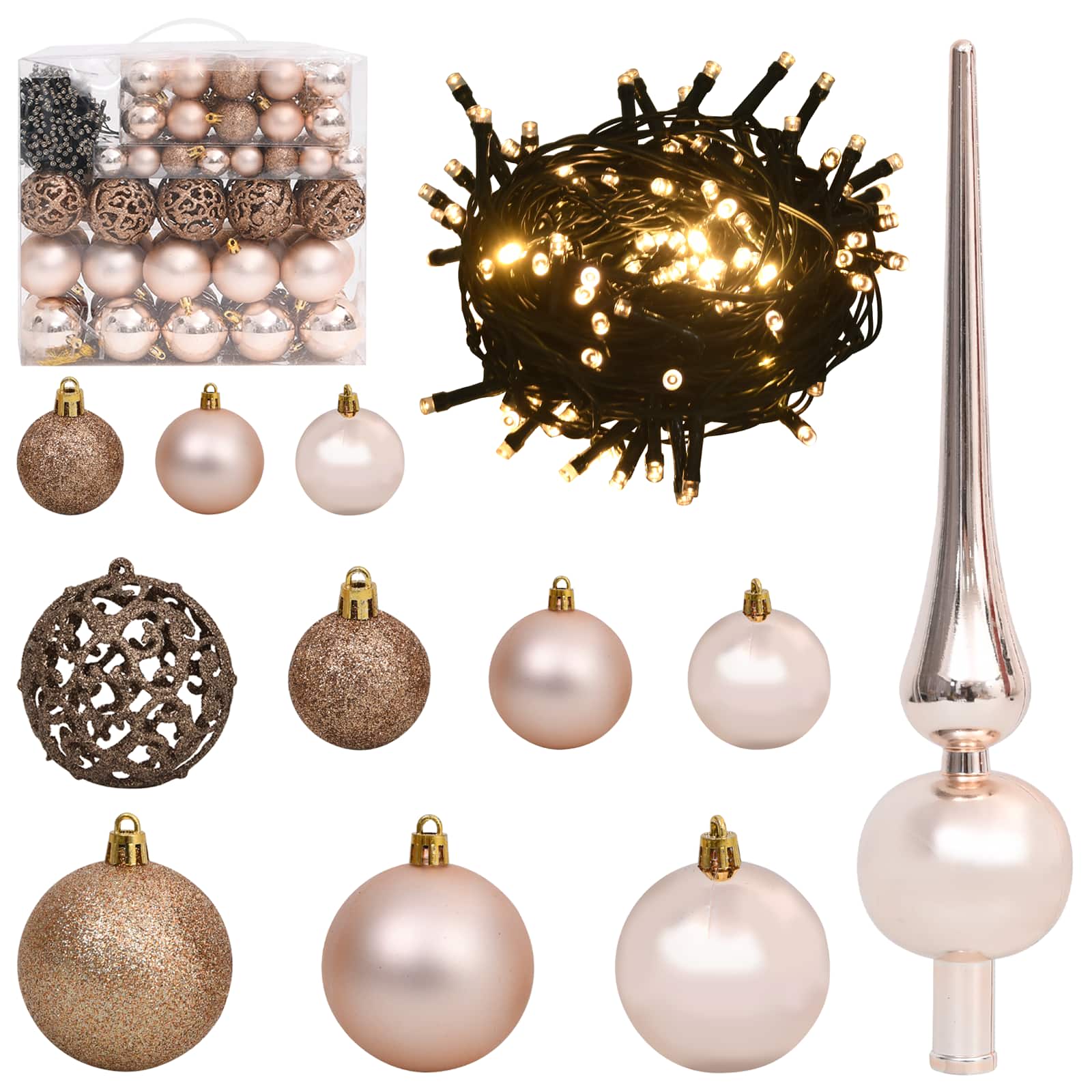 vidaXL Künstlicher Weihnachtsbaum Weiß 240 cm PVC und Stahl