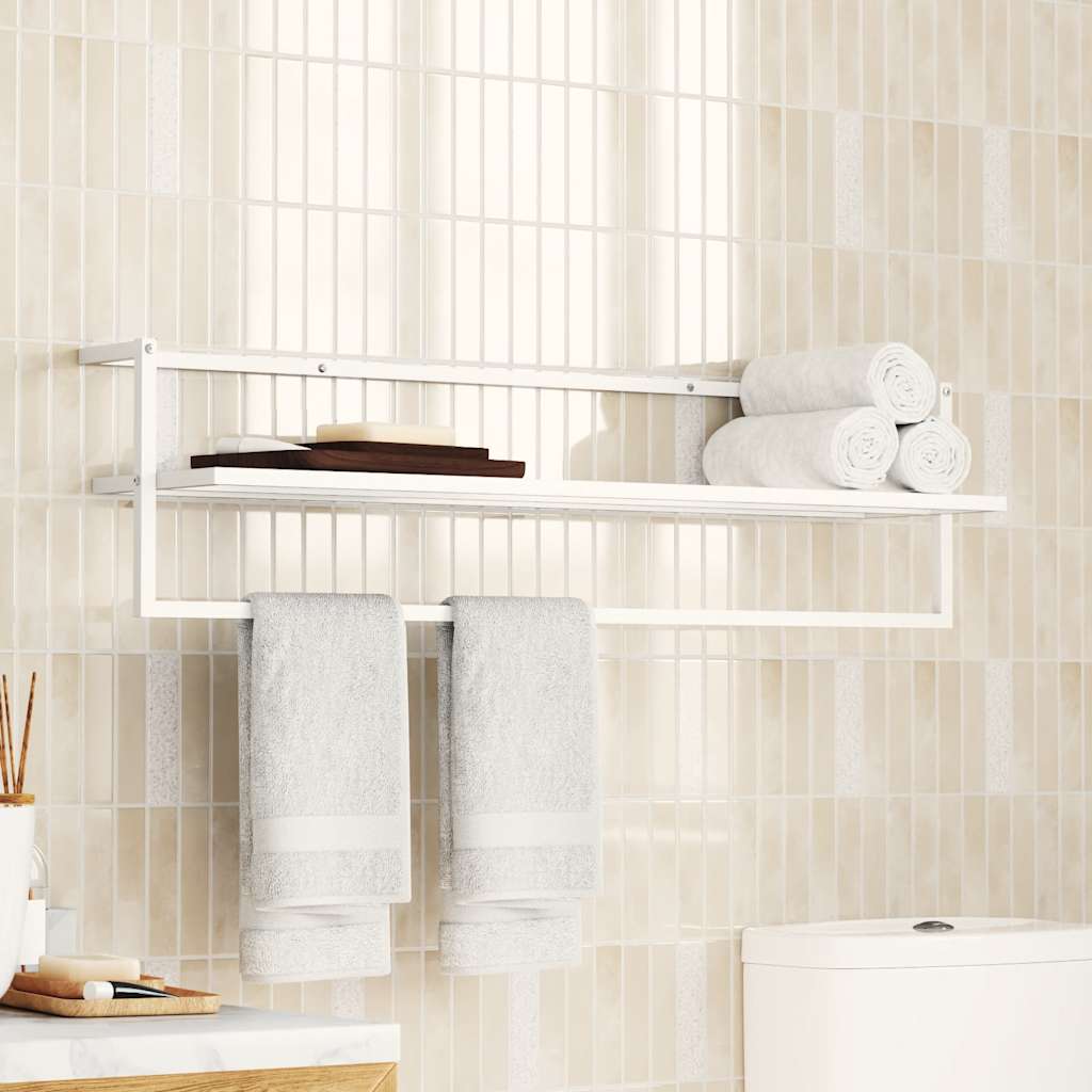 vidaXL Handtuchhalter Schwarz 95x25x22 cm Eisen