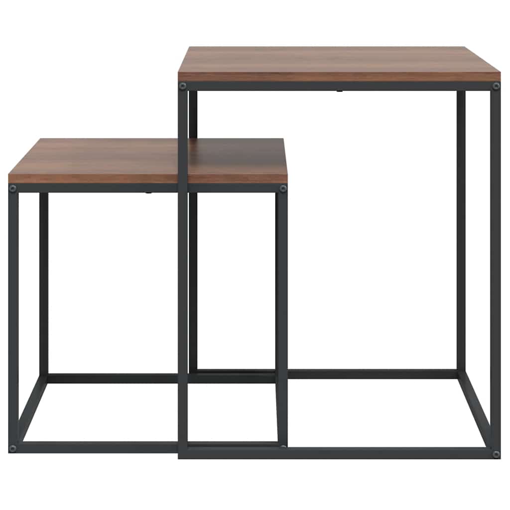 vidaXL Couchtisch-Set 2-tlg. Holzwerkstoff und Metall