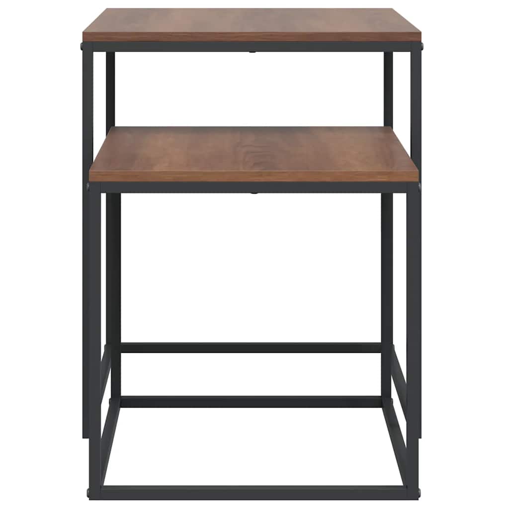 vidaXL Couchtisch-Set 2-tlg. Holzwerkstoff und Metall