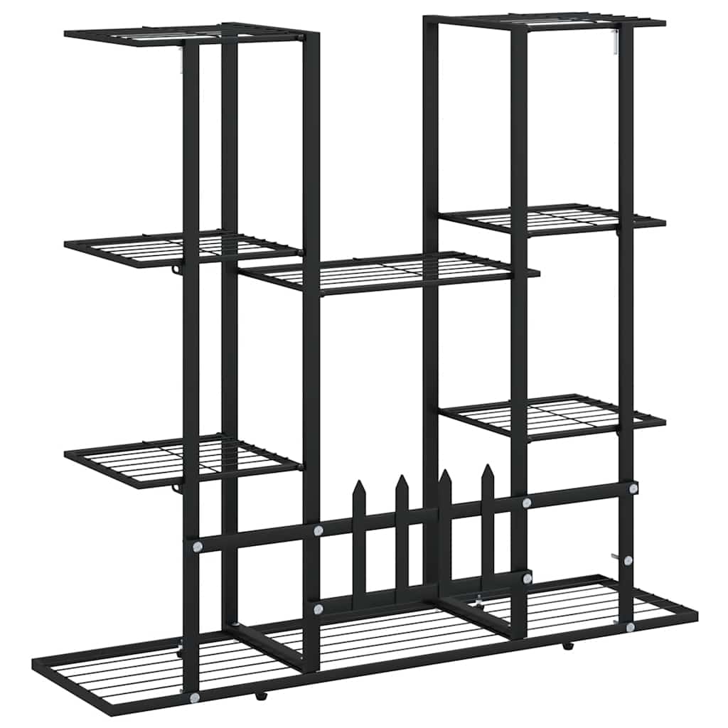 vidaXL Blumenständer 94,5x25x89 cm Schwarz Eisen