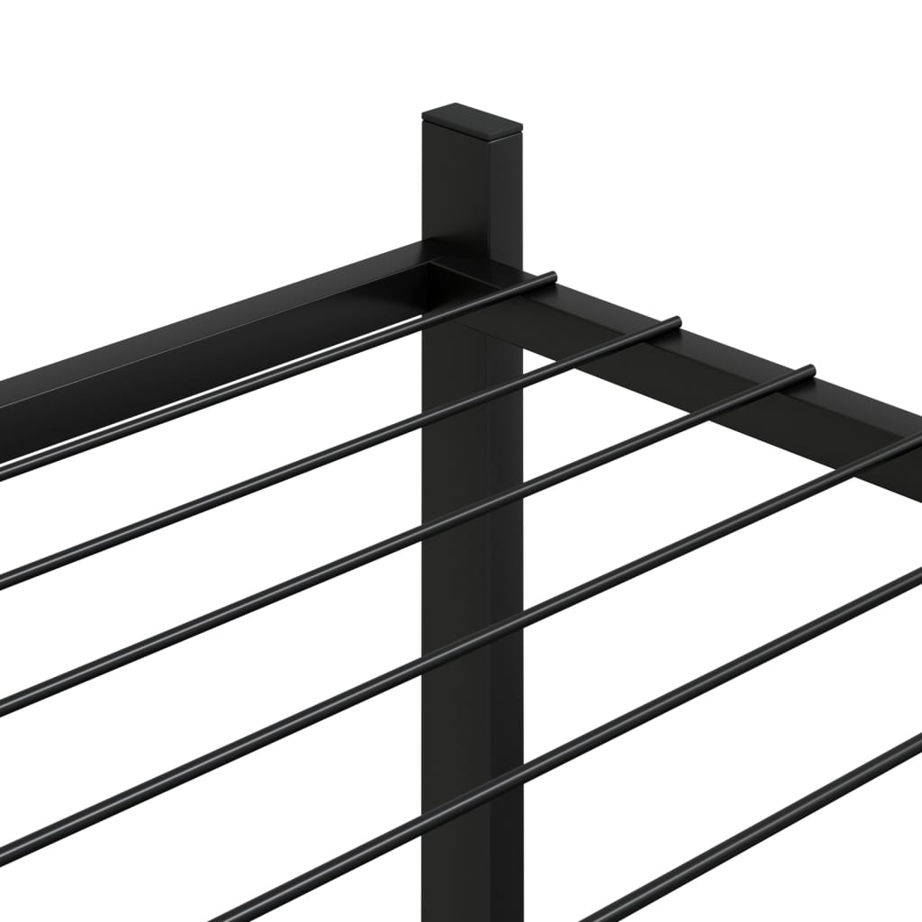 vidaXL Blumenständer 83x25x100 cm Schwarz Eisen