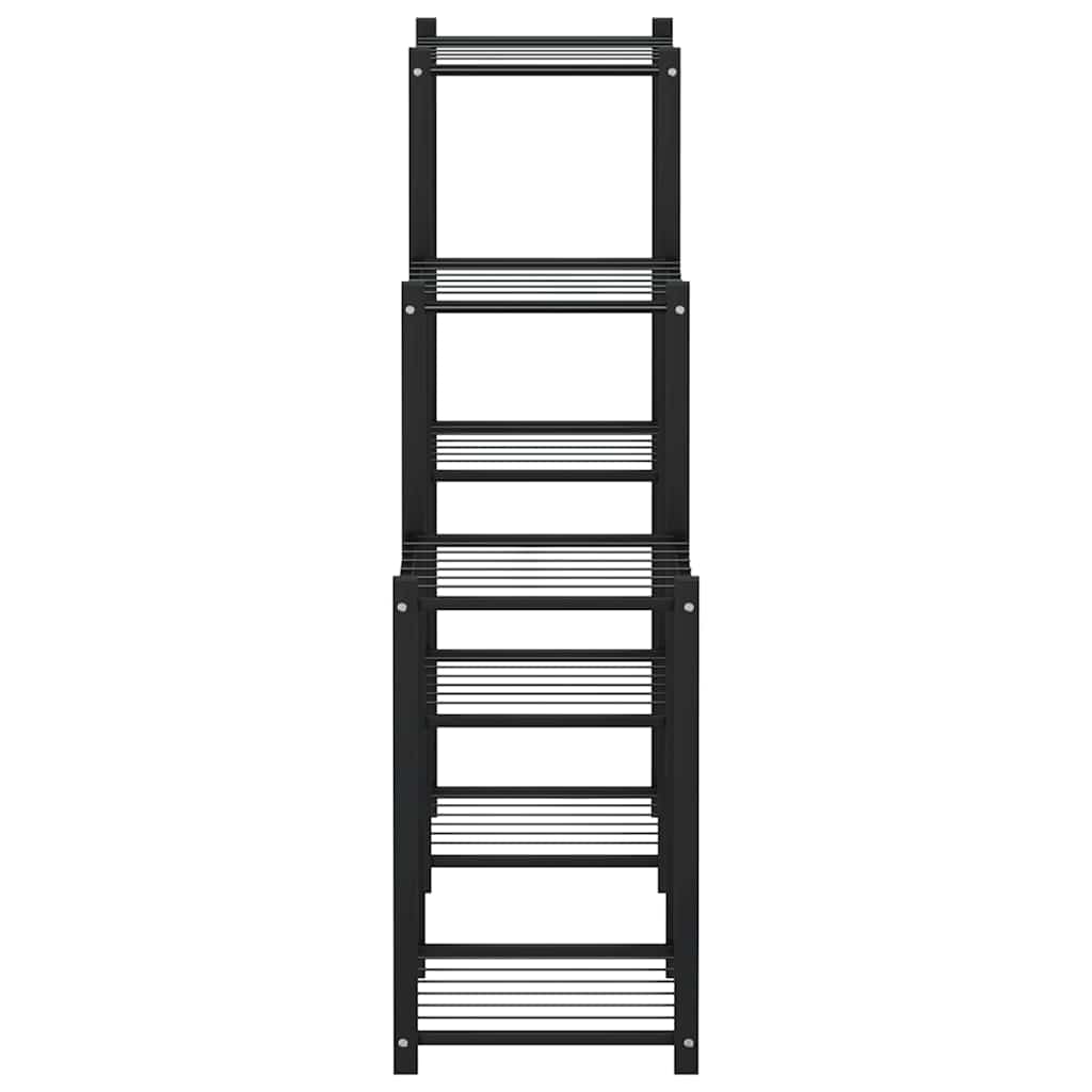 vidaXL Blumenständer 83x25x80 cm Schwarz Eisen