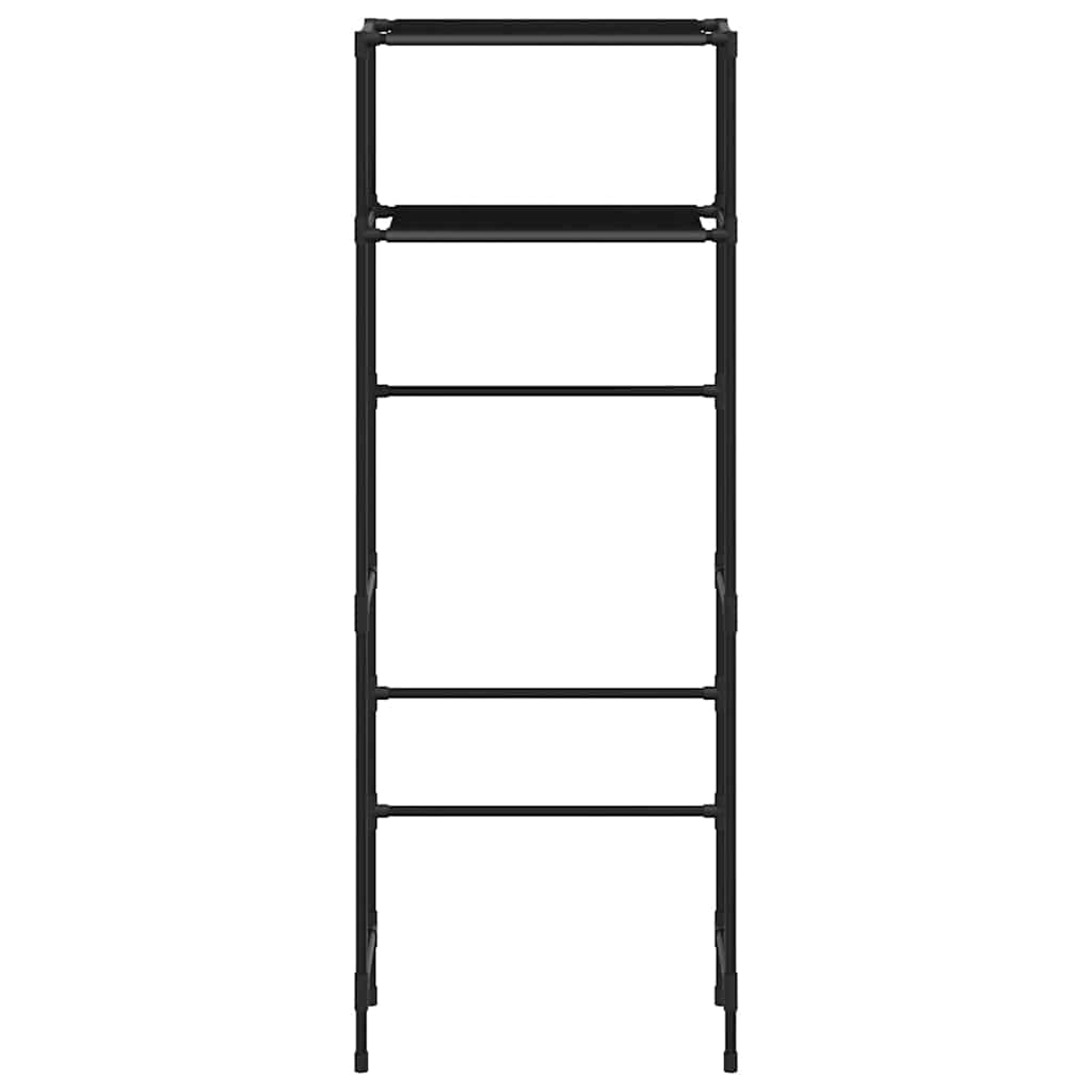 vidaXL Toilettenregal 2 Ablagen Schwarz 53,5x28x143 cm Eisen