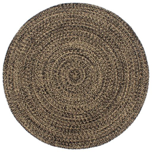 vidaXL Teppich Handgefertigt Jute Weiß und Natur 90 cm