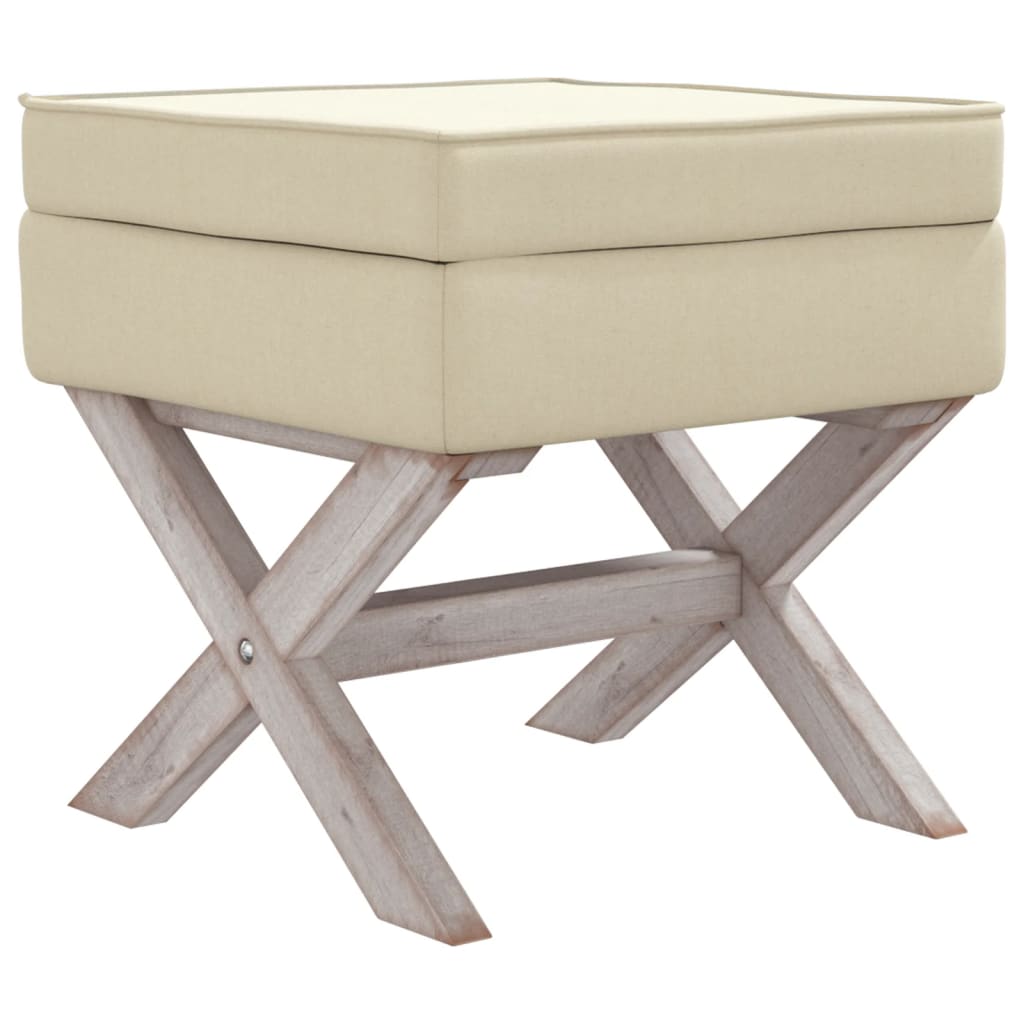 vidaXL Hocker mit Stauraum 45x45x49 cm Leinen