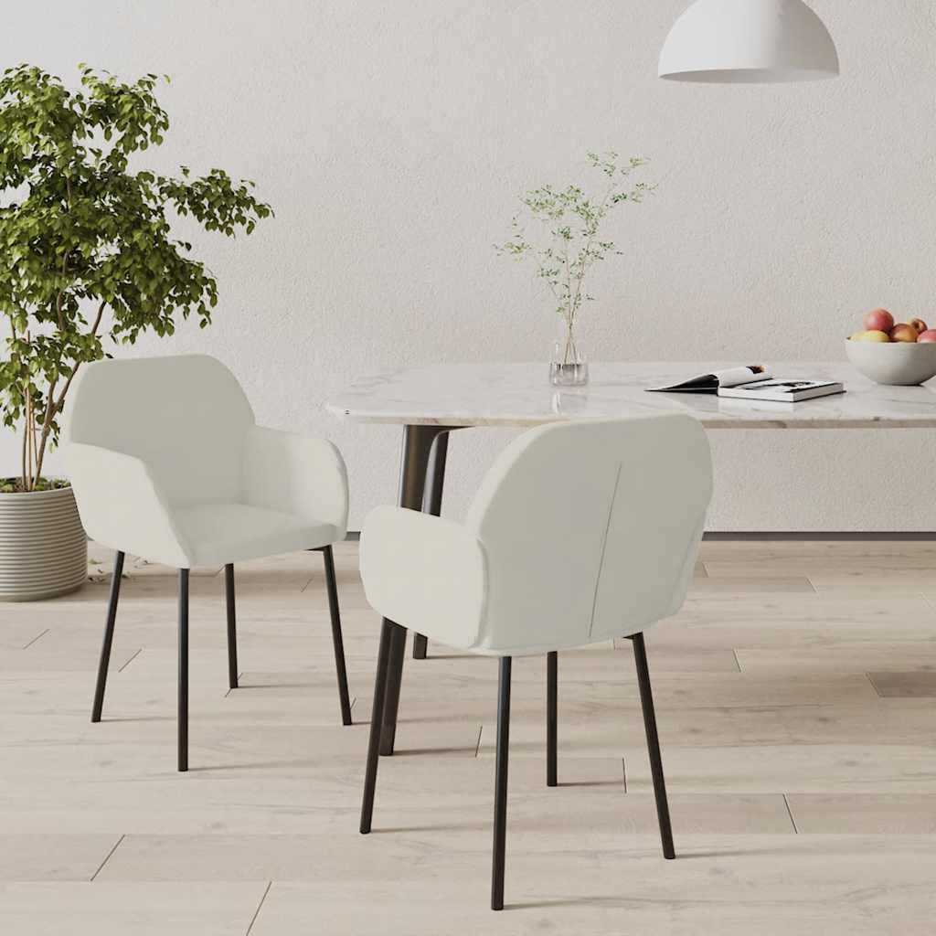 vidaXL Esszimmerstühle 2 Stk. Blau Samt