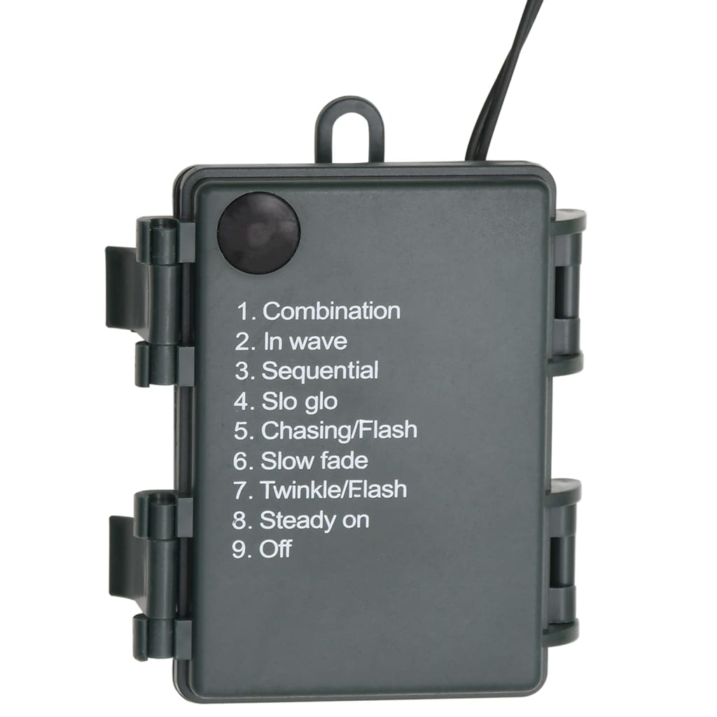 vidaXL Weihnachtskranz mit LED-Leuchten Grün 45 cm PVC