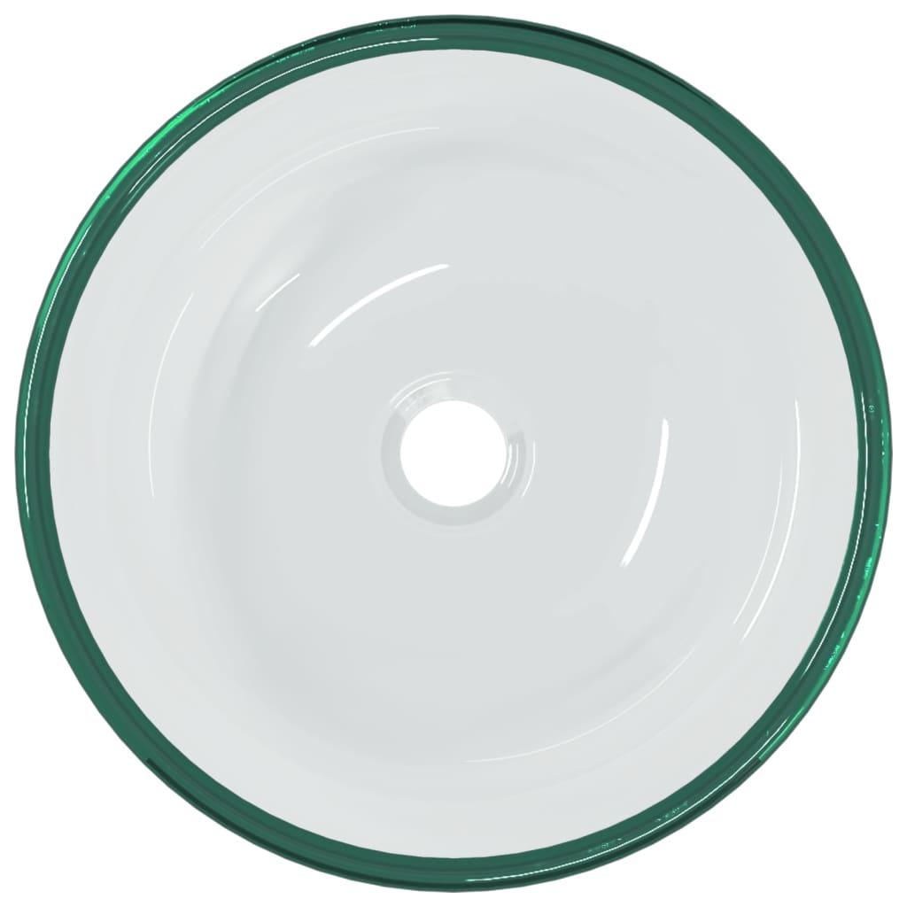 vidaXL Waschbecken Hartglas 35x12 cm Transparent