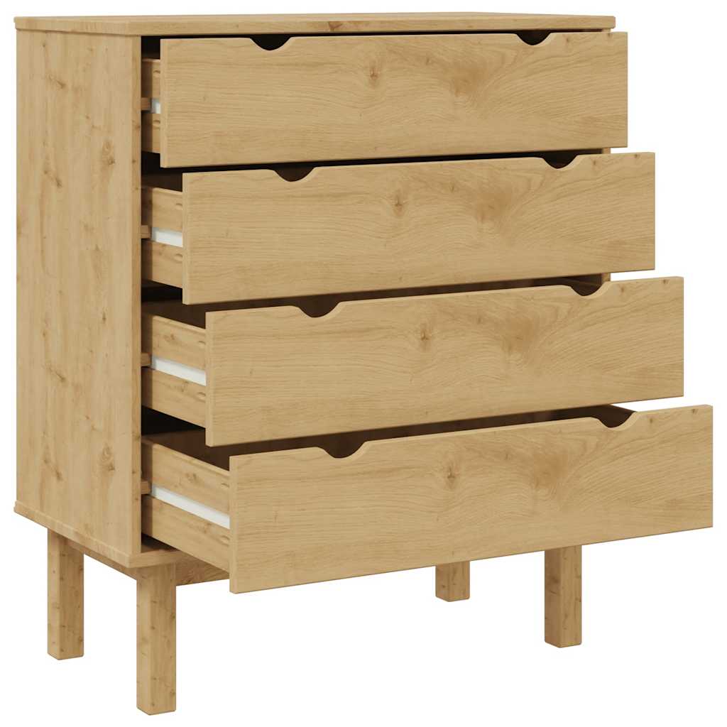 vidaXL Schubladenschrank OTTA 76,5x39,5x90 cm Massivholz