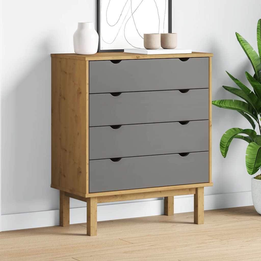 vidaXL Schubladenschrank OTTA 76,5x39,5x90 cm Massivholz