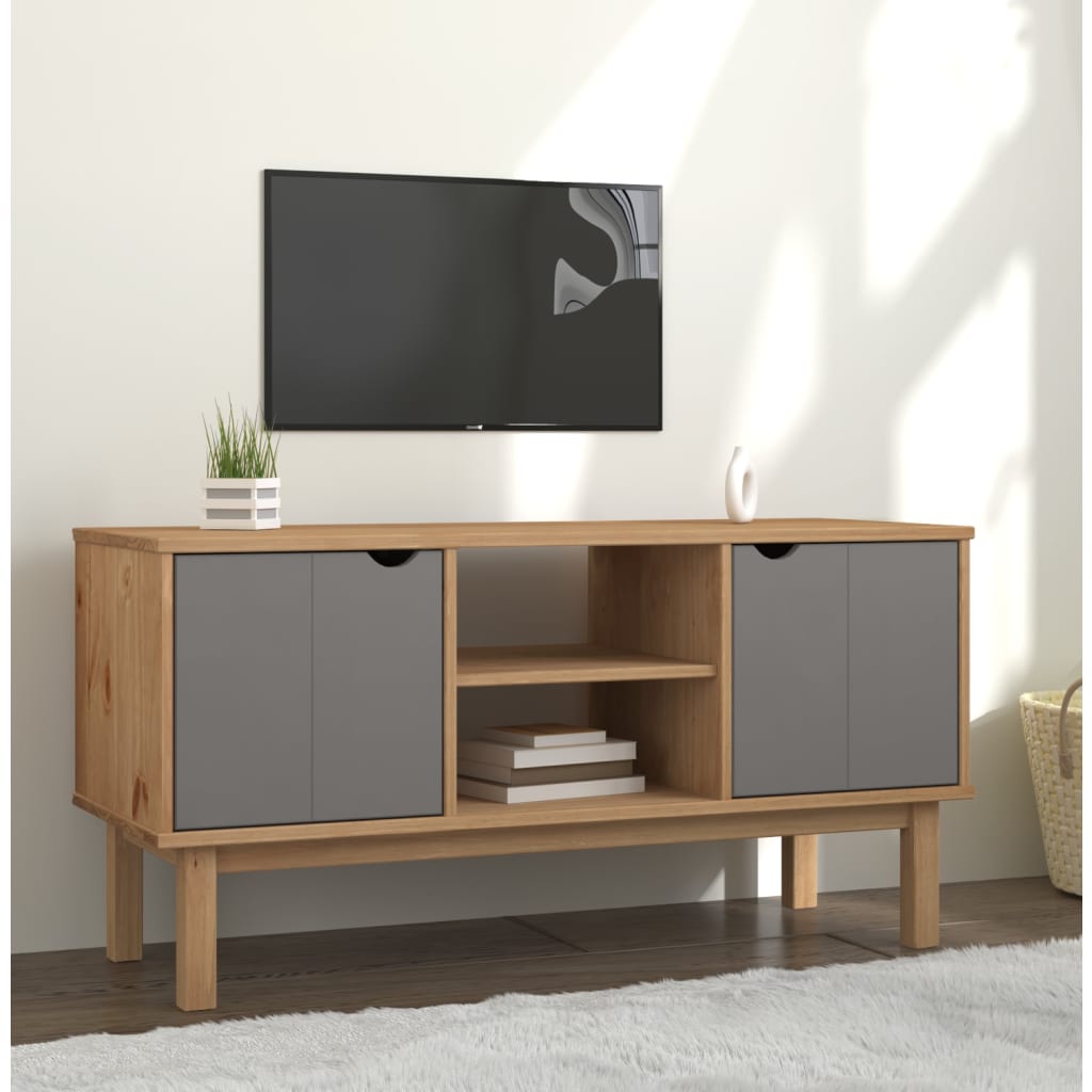 vidaXL TV-Schrank OTTA 113,5x43x57 cm Massivholz Kiefer
