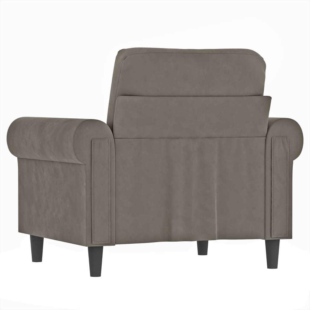 vidaXL Sessel Hellgrau 60 cm Samt
