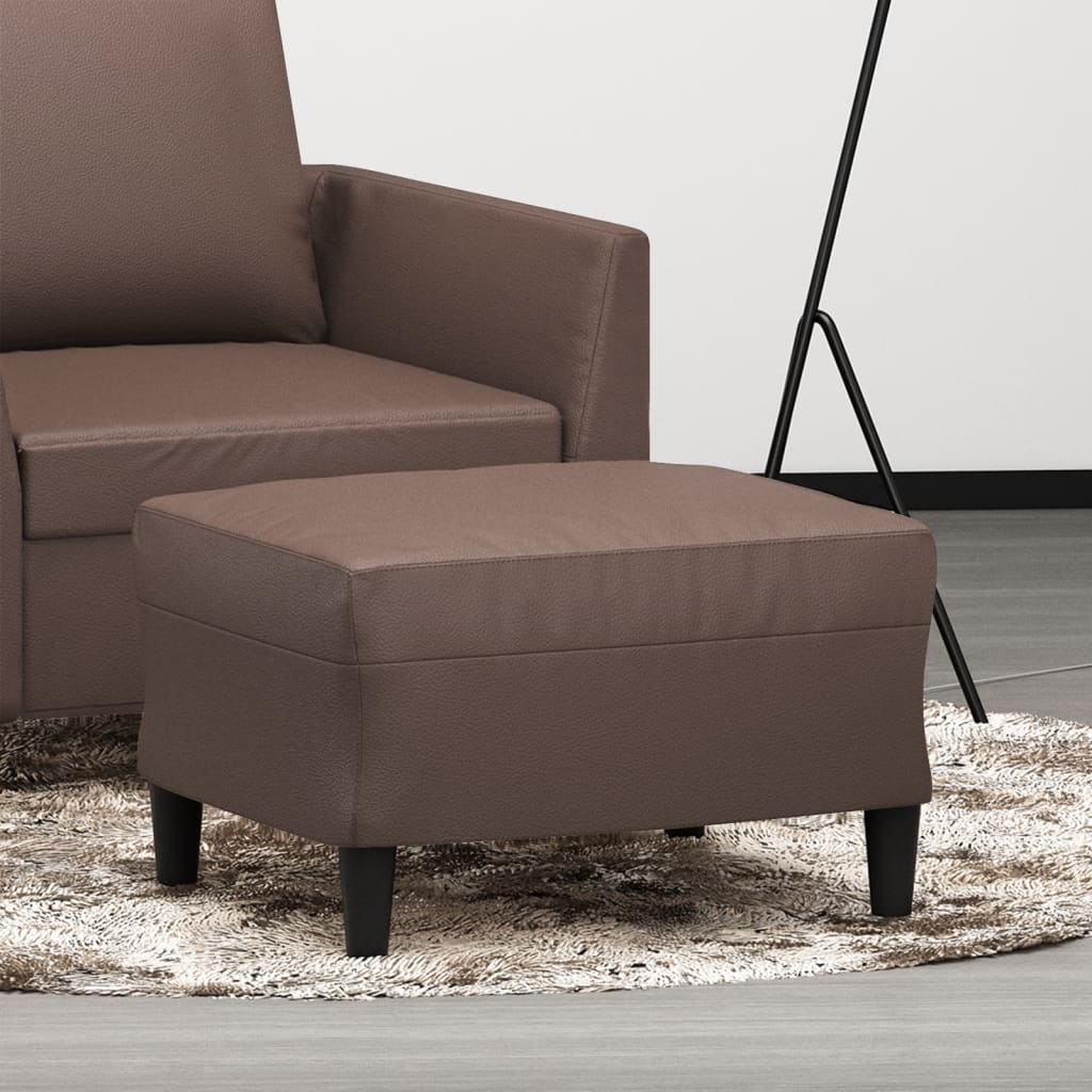 vidaXL Fußhocker Schwarz 60x50x41 cm Kunstleder