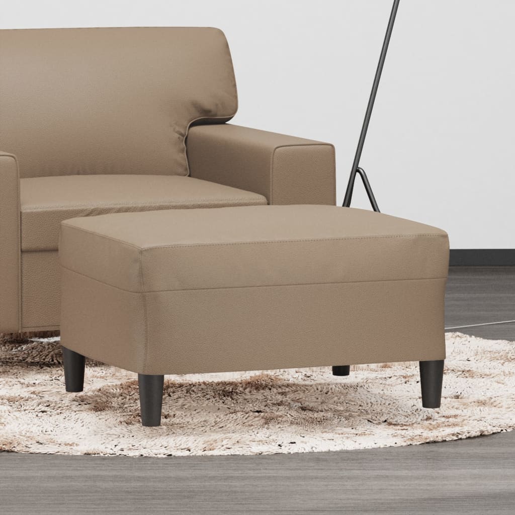 vidaXL Fußhocker Schwarz 60x50x41 cm Kunstleder