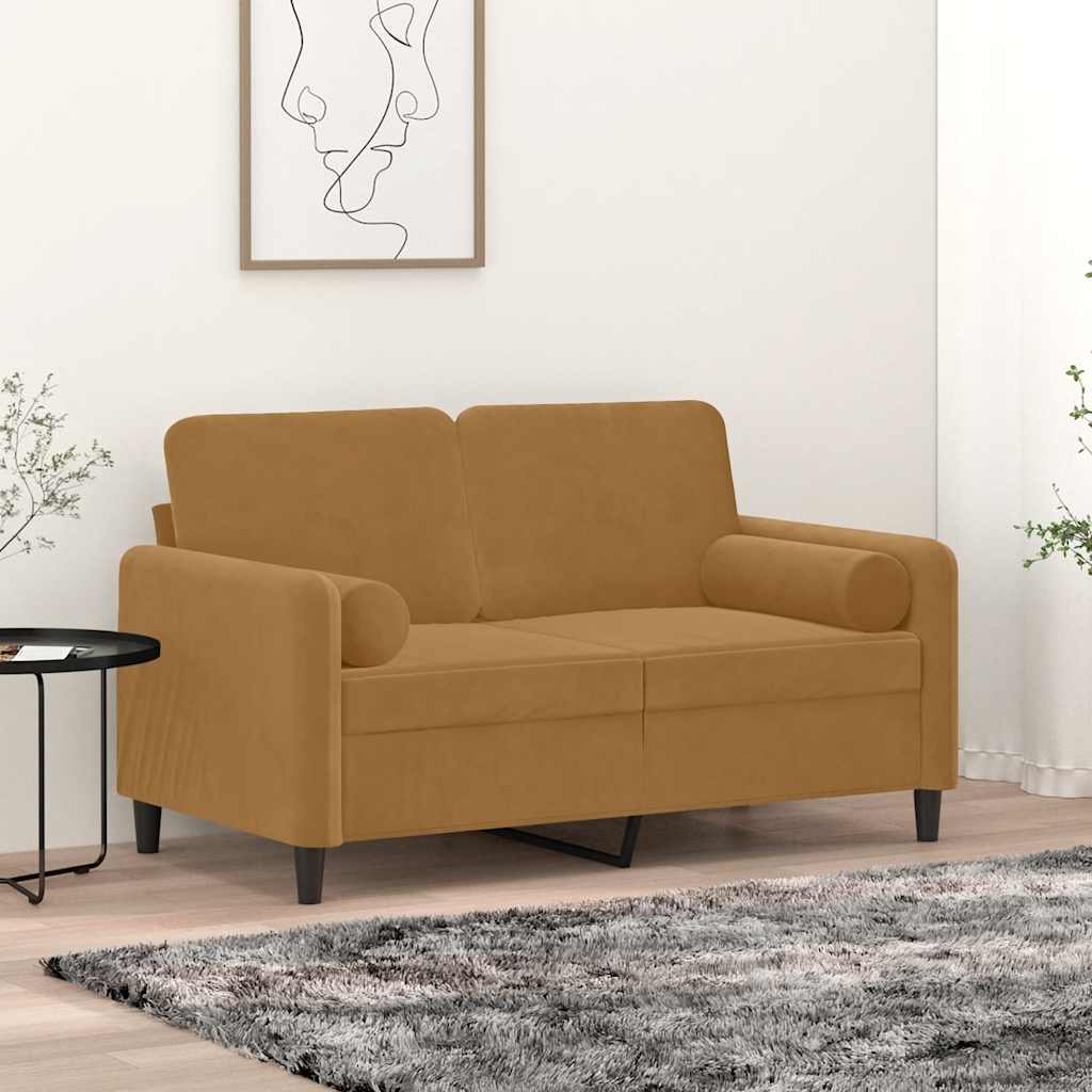 vidaXL Zierkissen 2 Stk. Hellgrau Ø15x50 cm Samt