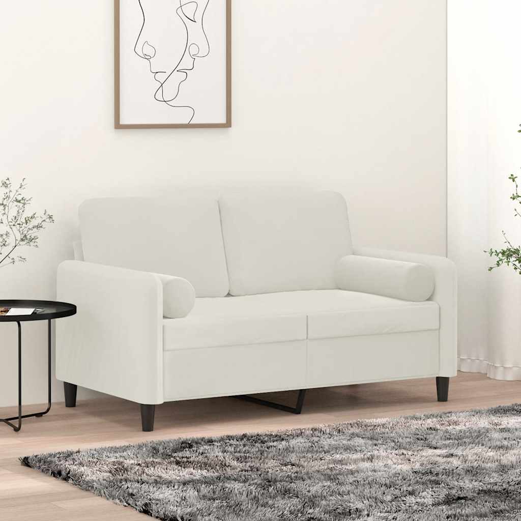 vidaXL Zierkissen 2 Stk. Hellgrau Ø15x50 cm Samt