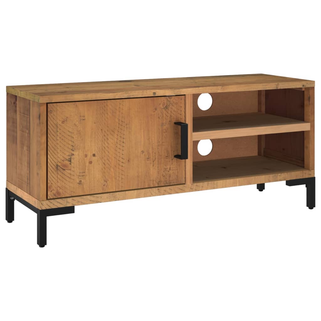 vidaXL TV-Schrank Braun 90x30x40 cm Massivholz Kiefer
