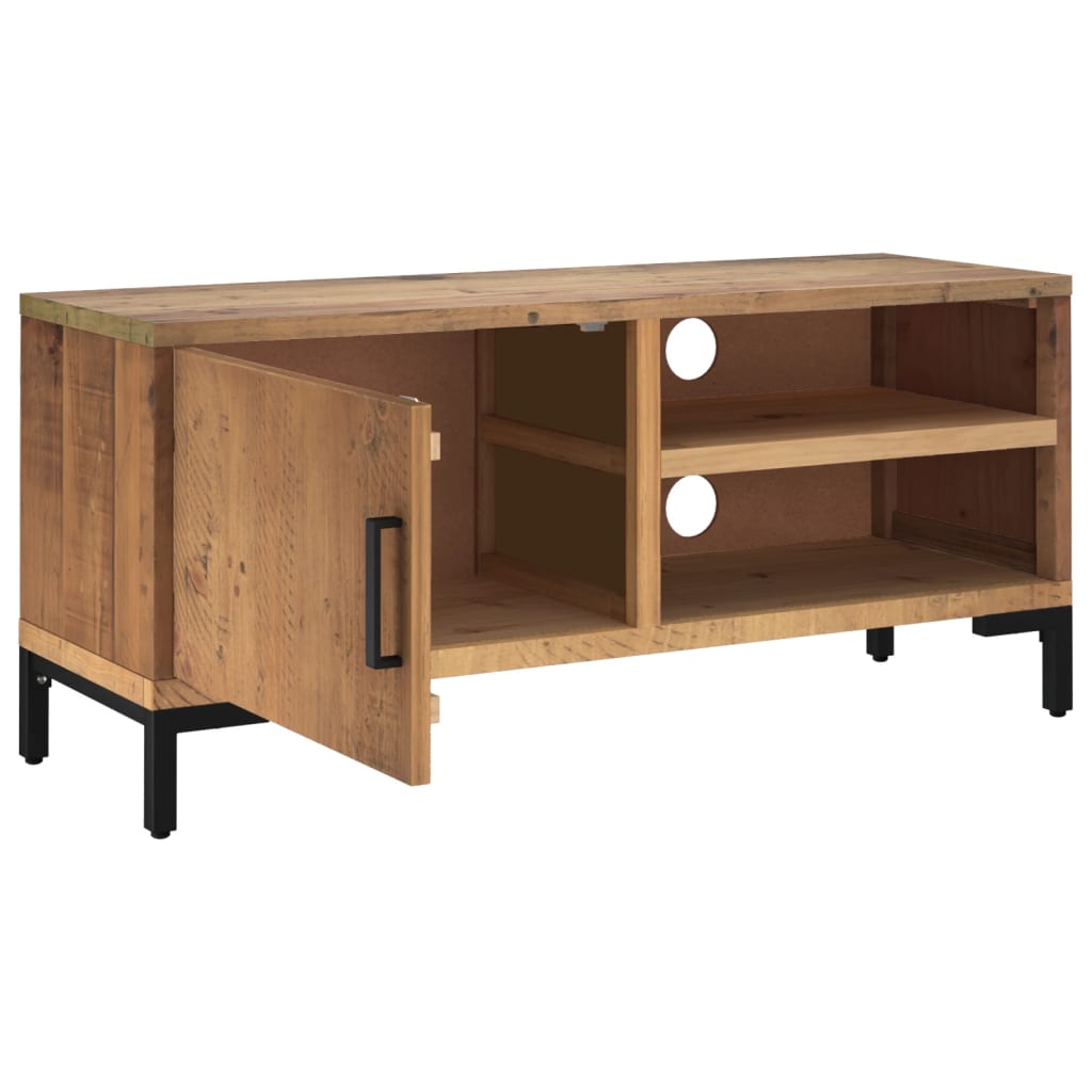vidaXL TV-Schrank Braun 90x30x40 cm Massivholz Kiefer