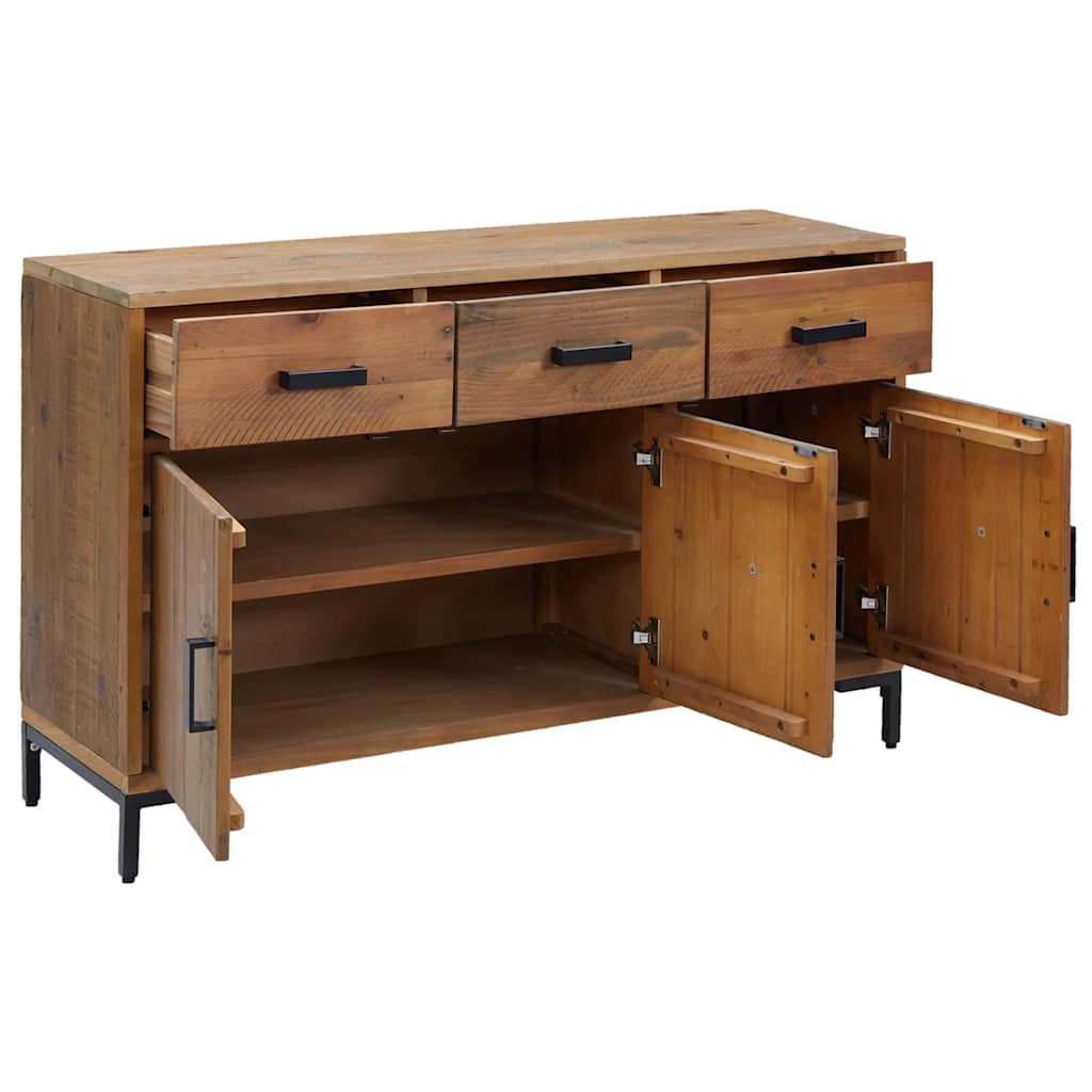 vidaXL Sideboard Braun 110x35x70 cm Massivholz Kiefer