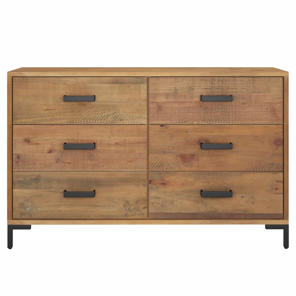 vidaXL Sideboard Braun 110x35x70 cm Massivholz Kiefer