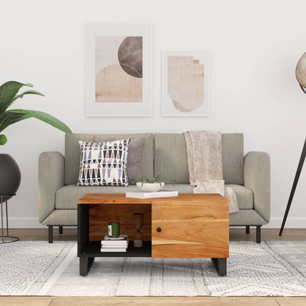 vidaXL Couchtisch 80x50x40 cm Massivholz Mango & Holzwerkstoff