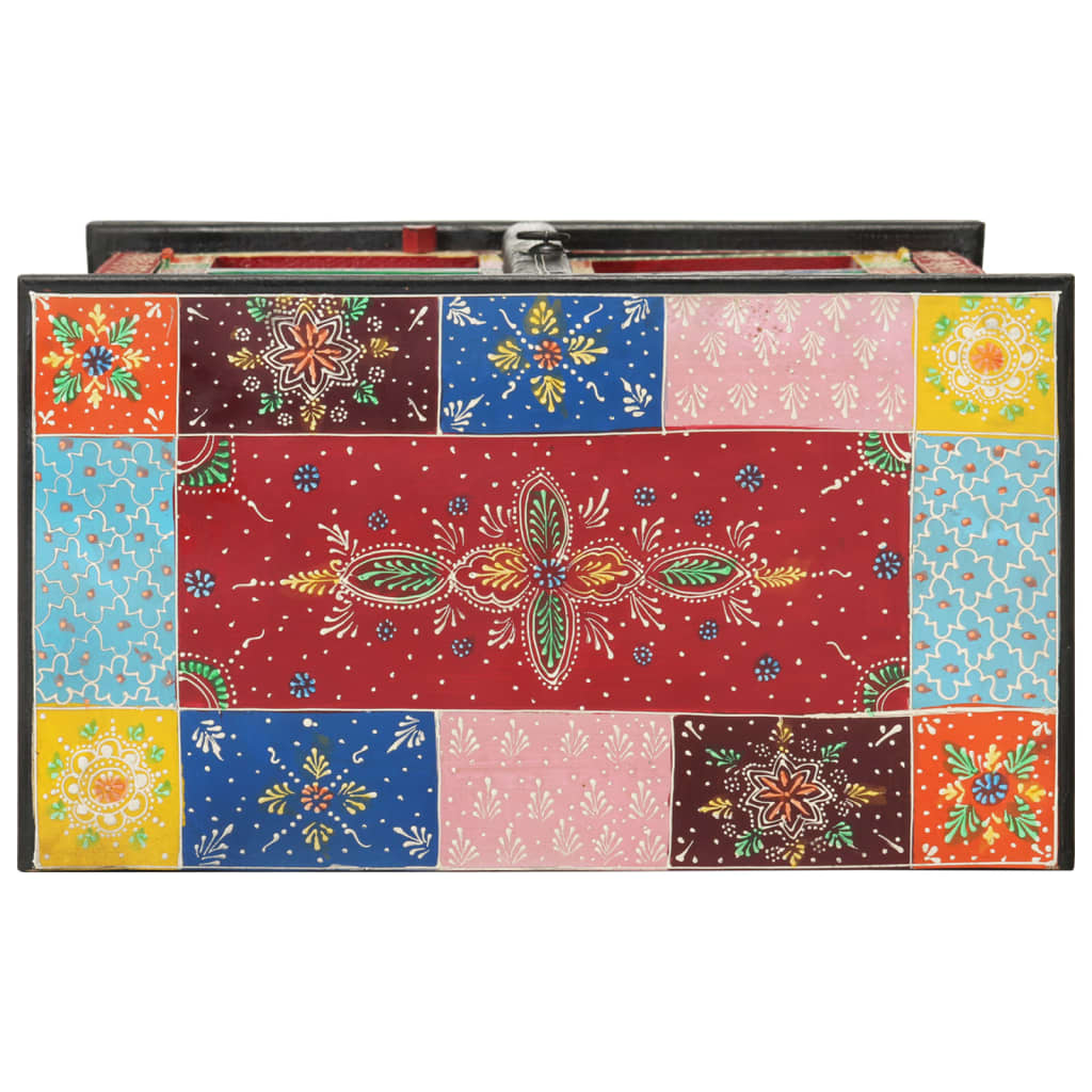 vidaXL Sideboard Handbemalt mit Türen 53x30x75 cm Massivholz Mango