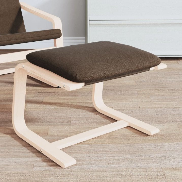 vidaXL Fußhocker Creme 51x41x40 cm Stoff