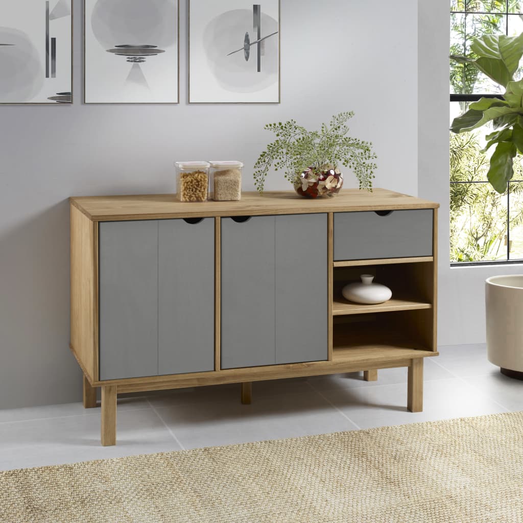 vidaXL Sideboard OTTA 114x43x73,5 cm Massivholz Kiefer