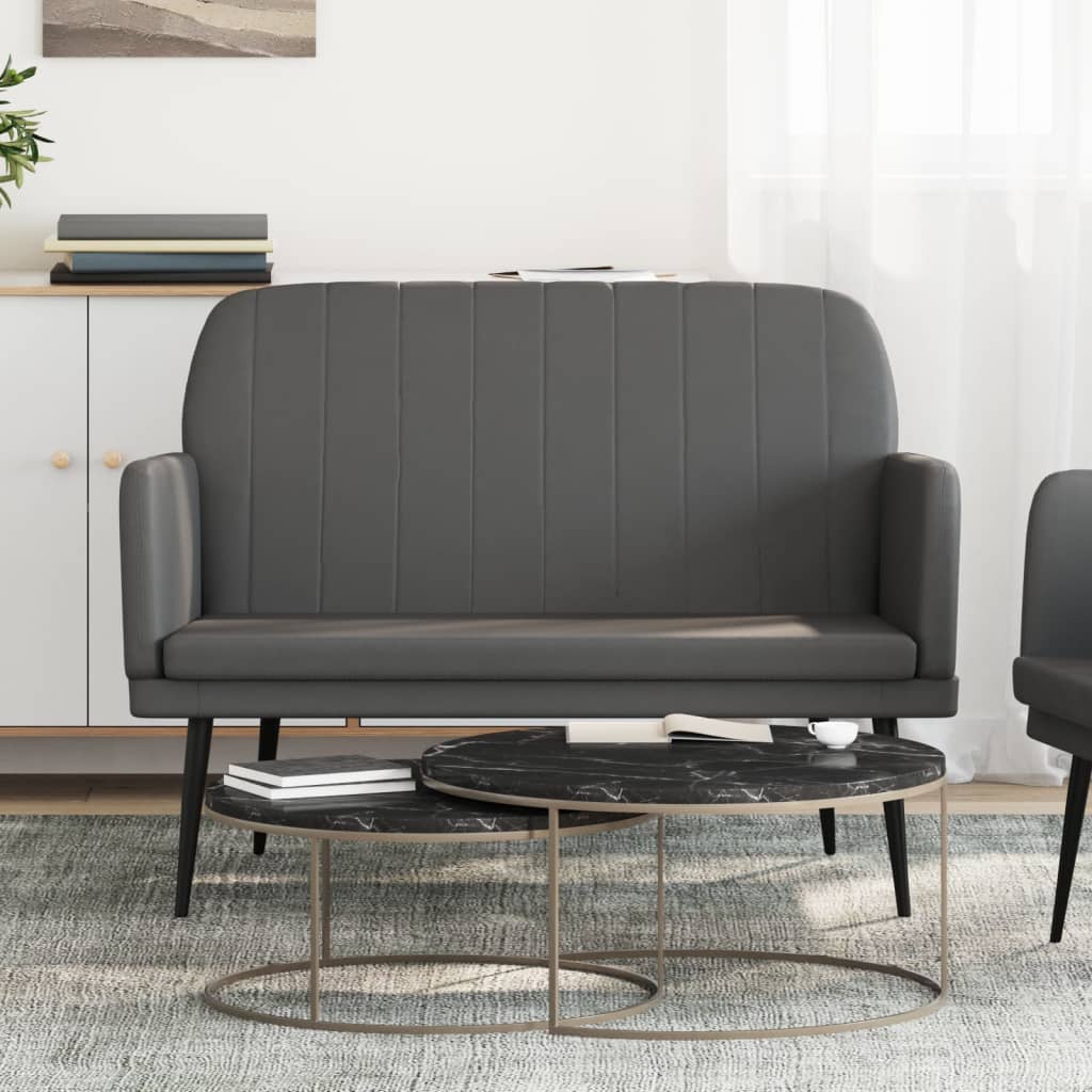 vidaXL Sitzbank Schwarz 107x80x81 cm Kunstleder