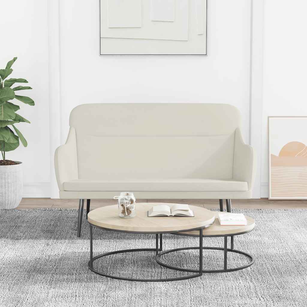 vidaXL Sitzbank Hellgrau 110x76x80 cm Samt