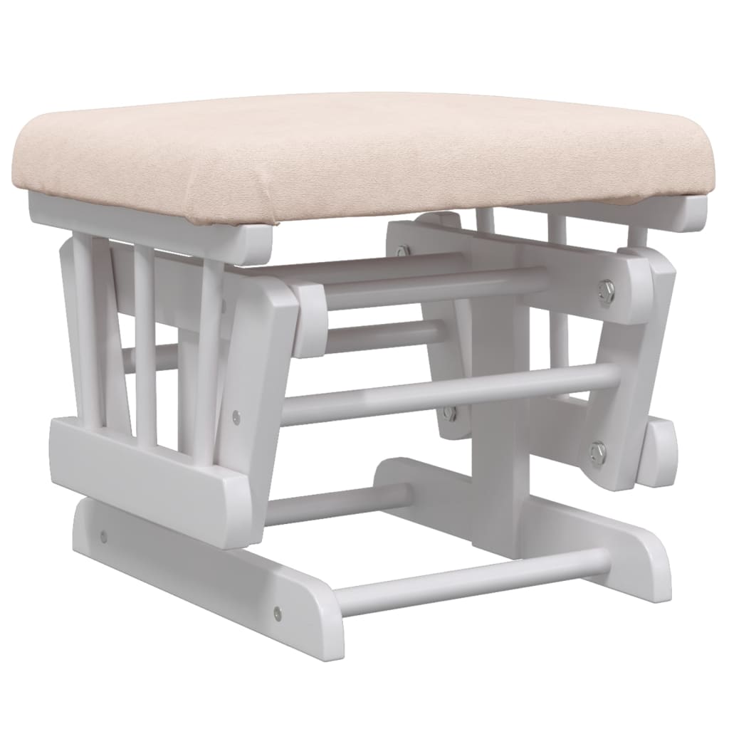 vidaXL Schaukelsessel mit Hocker Gleitend Hellrosa Stoff