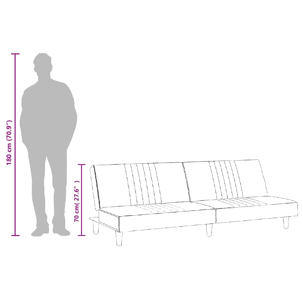 vidaXL Schlafsofa Hellgrau Stoff