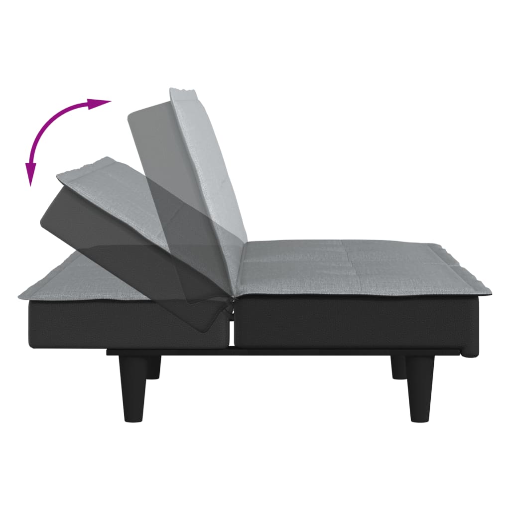 vidaXL Schlafsofa Hellgrau Stoff