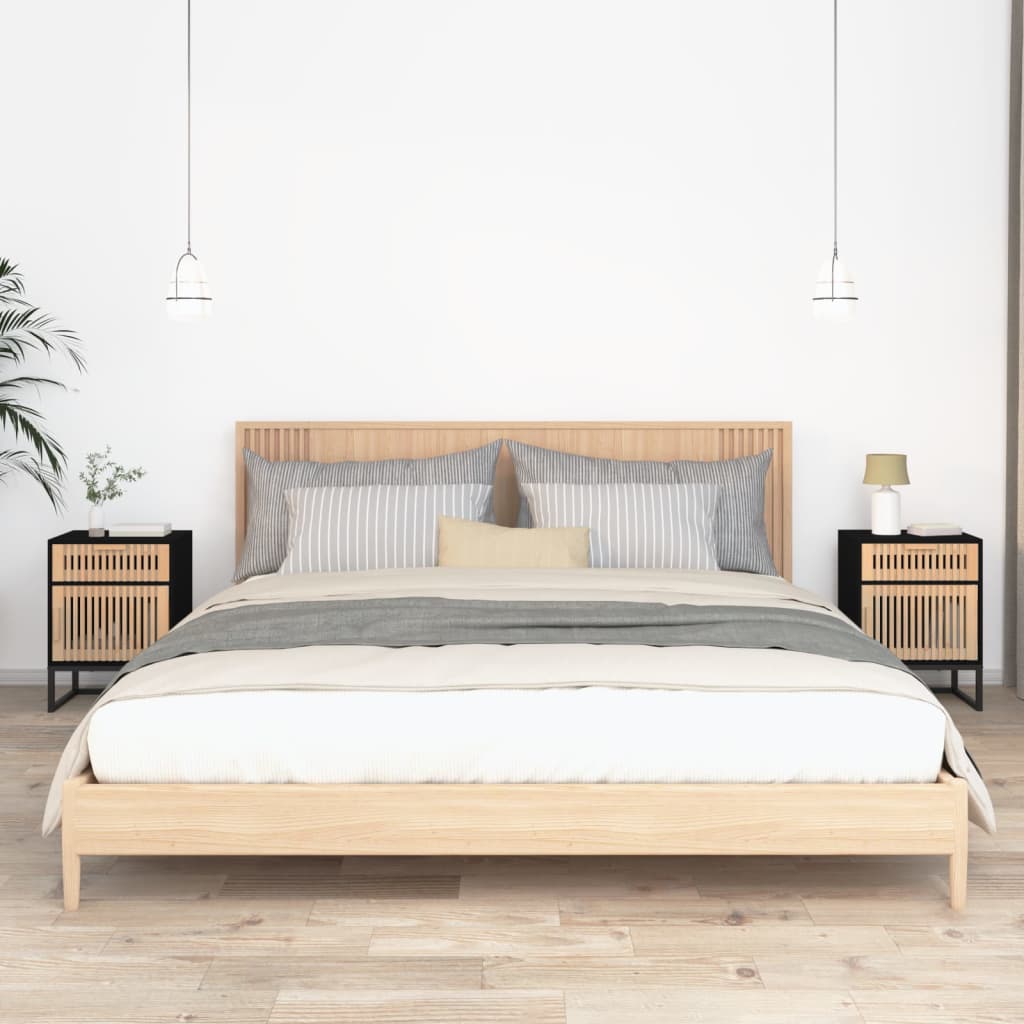 vidaXL Nachttisch Weiß 40x30x55,5 cm Holzwerkstoff & Eisen