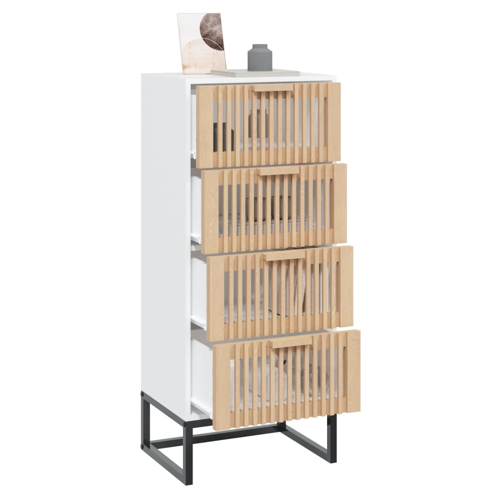 vidaXL Highboard Weiß 40x30x95 cm Holzwerkstoff