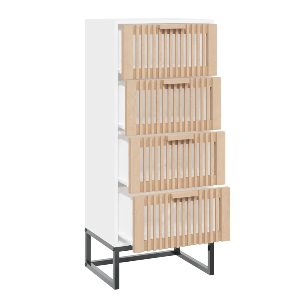 vidaXL Highboard Weiß 40x30x95 cm Holzwerkstoff