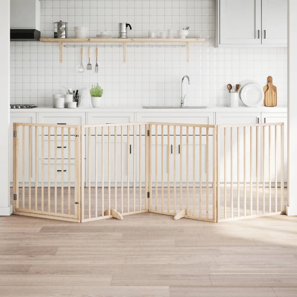 vidaXL Hundegitter Faltbar 3 Paneele 150 cm Pappelholz