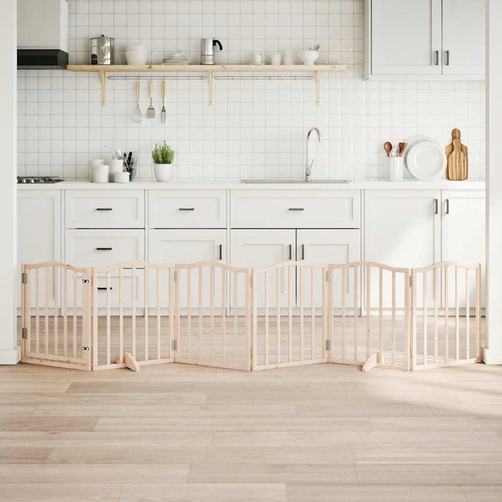 vidaXL 3-tlg. Hundetor Faltbar 150 cm Pappelholz