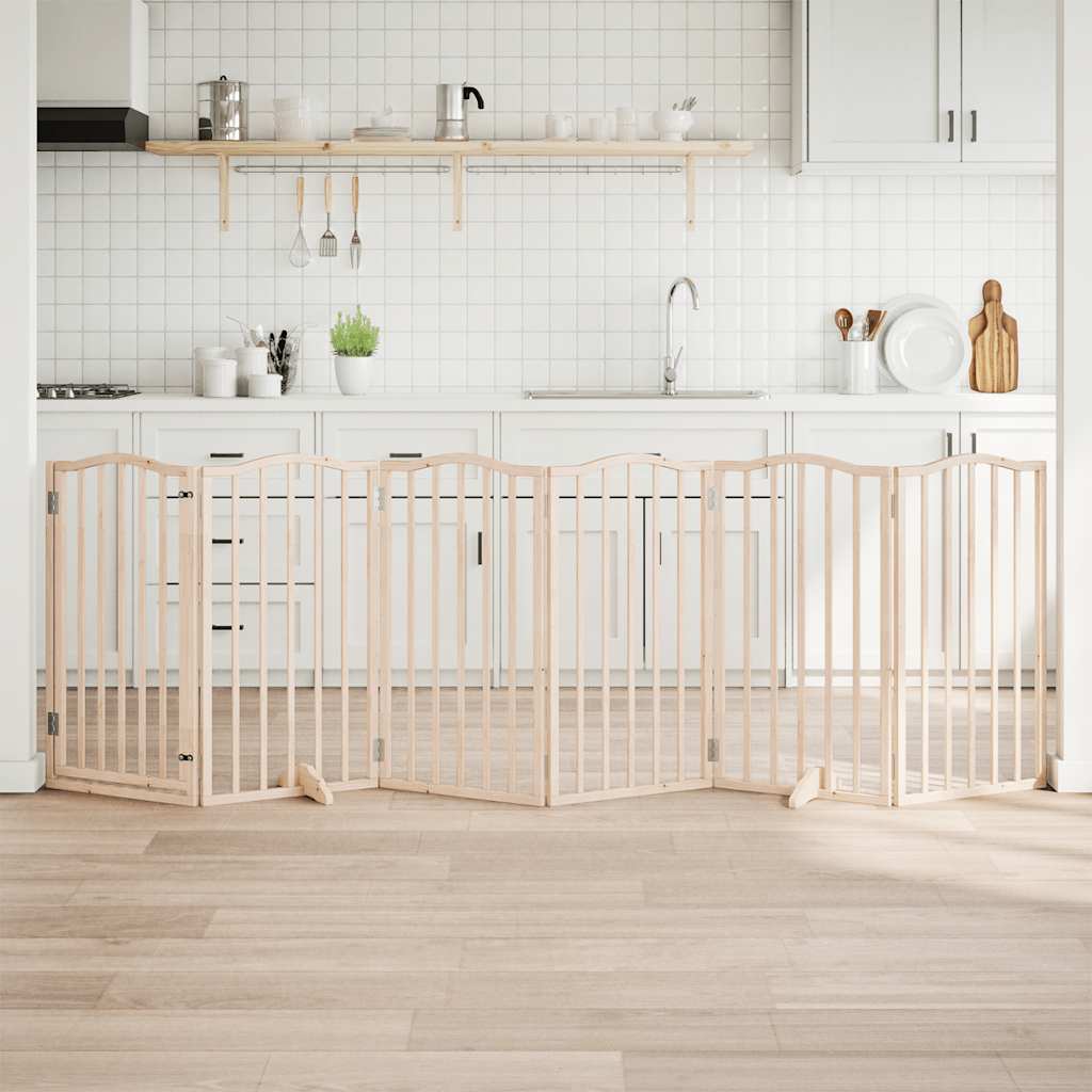 vidaXL 3-tlg. Hundetor Faltbar 150 cm Pappelholz