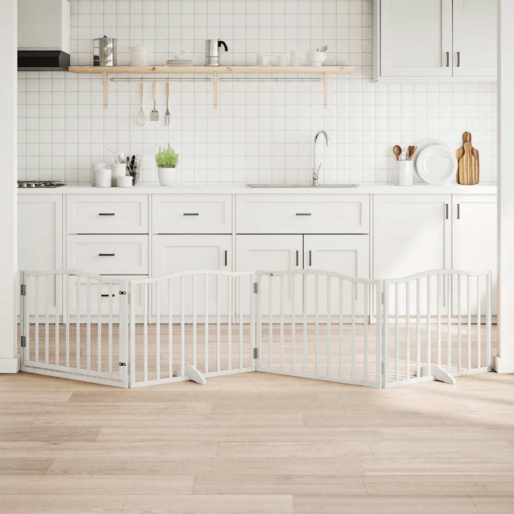 vidaXL 3-tlg. Hundetor Faltbar 150 cm Pappelholz