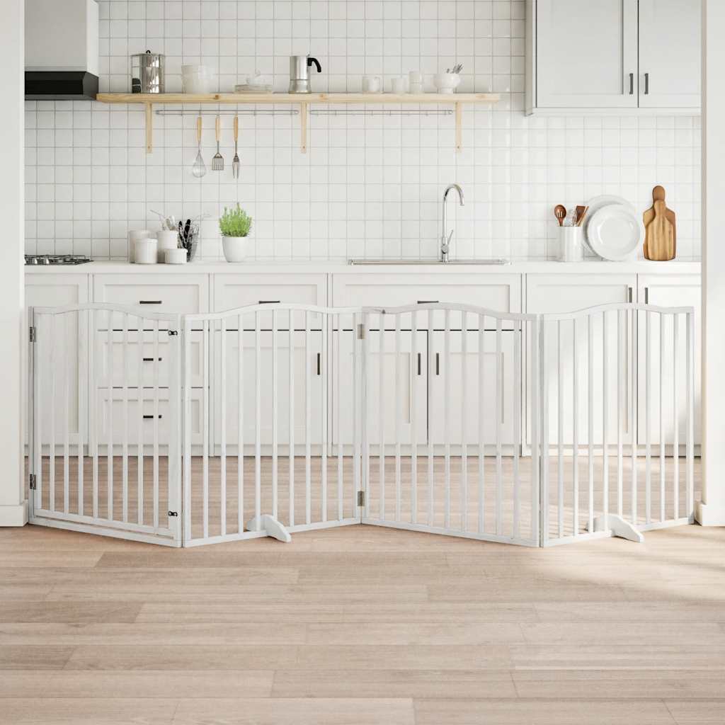 vidaXL 3-tlg. Hundetor Faltbar 150 cm Pappelholz