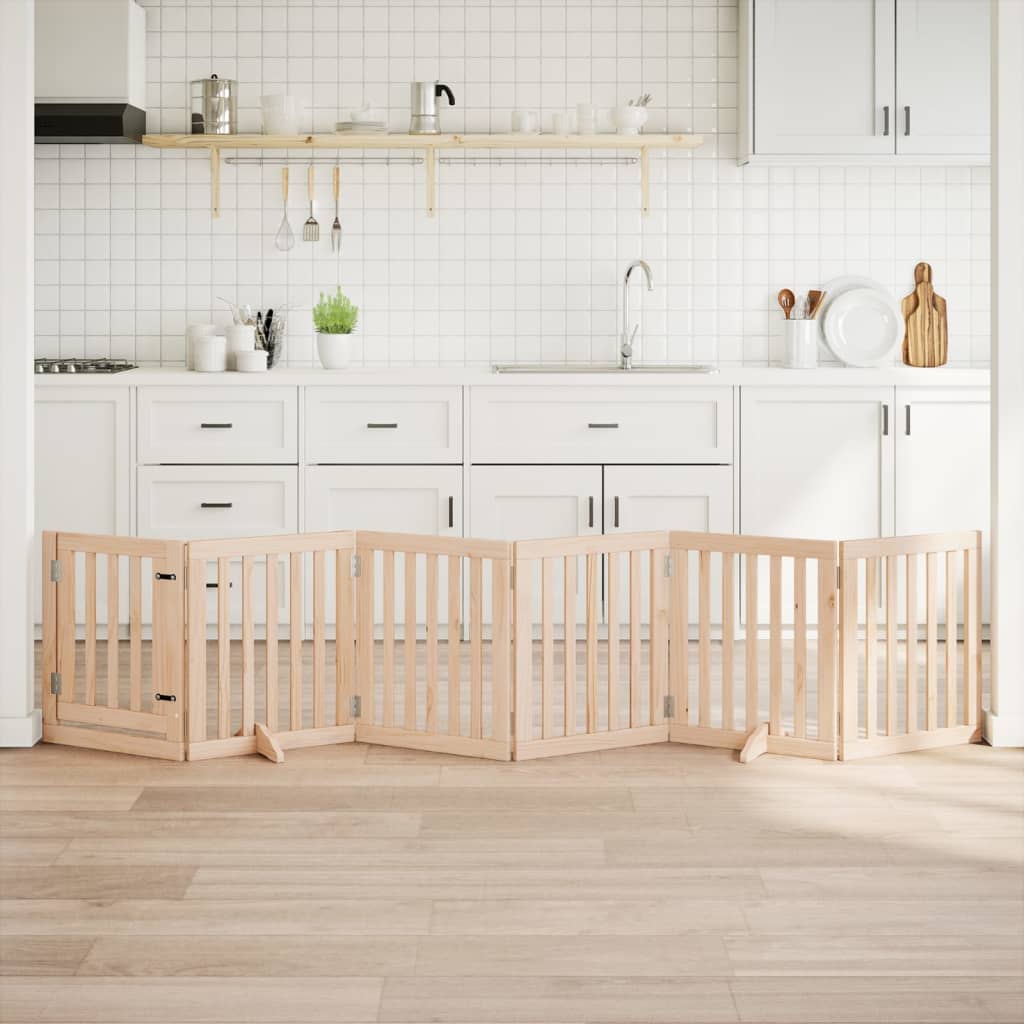 vidaXL Hundegitter Faltbar 3 Paneele 150 cm Pappelholz