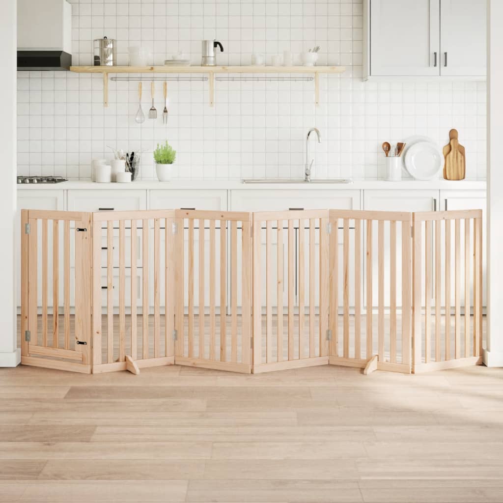 vidaXL Hundegitter Faltbar 3 Paneele 150 cm Pappelholz