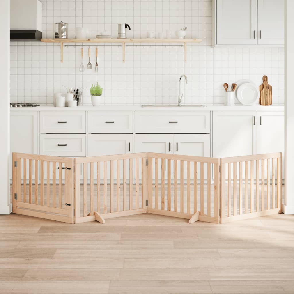 vidaXL Hundegitter Faltbar 3 Paneele 150 cm Pappelholz