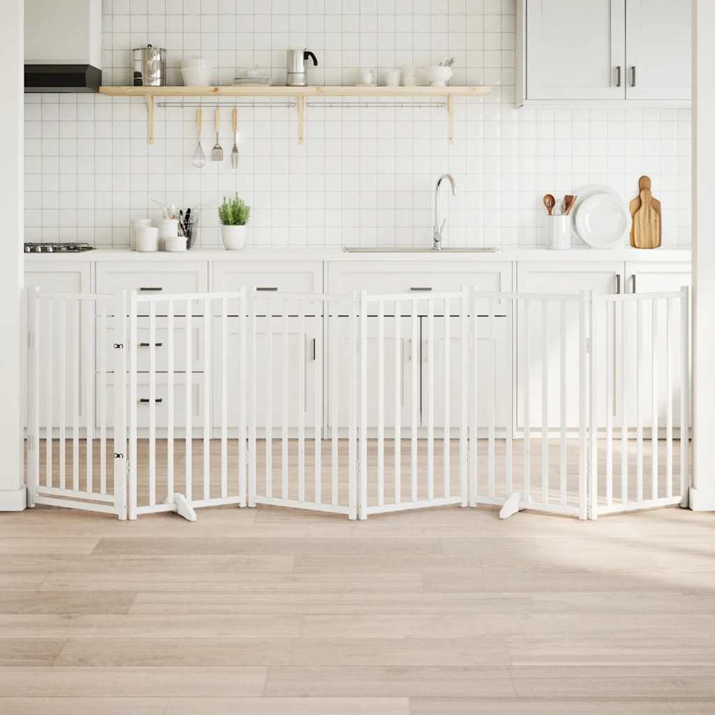 vidaXL 3-tlg. Hundetor Faltbar 150 cm Massivholz Tanne