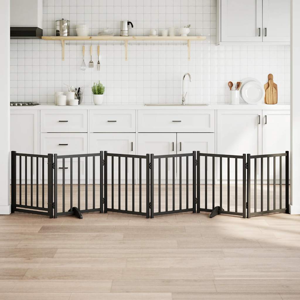 vidaXL 3-tlg. Hundetor Faltbar 150 cm Massivholz Tanne